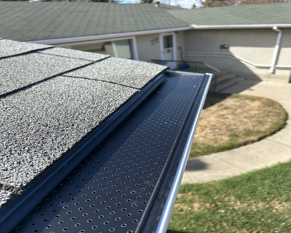 Gutter guard installed in Edmonton home